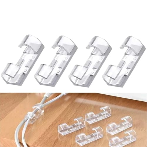 Selbstklebende Kabel-Clips, Kabel-Organizer – Kabelmanagement für Schreibtisch, Büro, Küche, 100 Stück (100 Stück, mittelgroß), 100 Stück von muzoira