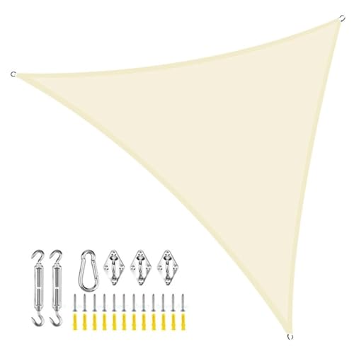Sonnensegel, wasserdicht, UV-Schutz, verstellbar, dreieckig, quadratisch, für Sonnenschutz, Grasgrün, 3 x 3 x 3 cm von muzoira