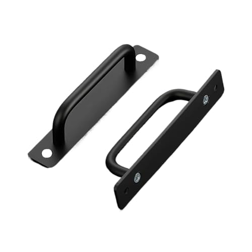 muzoira Schiebetürgriff aus Aluminiumlegierung mit Rückplatte, nicht aufgeladene Hardware für Scheunenschrank, Hotel, Innenbereich, 1 Stück, 192 mm, Schwarz muzoira Schiebetürgriff aus Aluminiumlegierung mit Rückplatte, nicht aufgeladene Hardware für Scheunenschrank, Hotel, Innenbereich, 1 Stück, 192 mm, Schwarz von muzoira