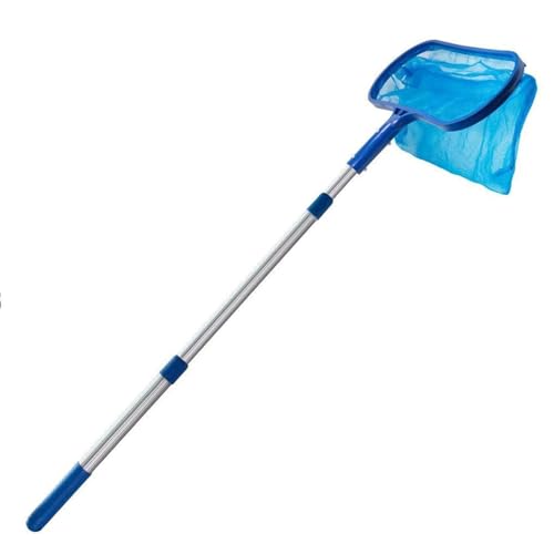 muzoira Teleskop-Pool-Skimmer-Netz – robuster Aluminium-Laubbesen für Pools, Spa, Teich, Schmutzreinigung von muzoira