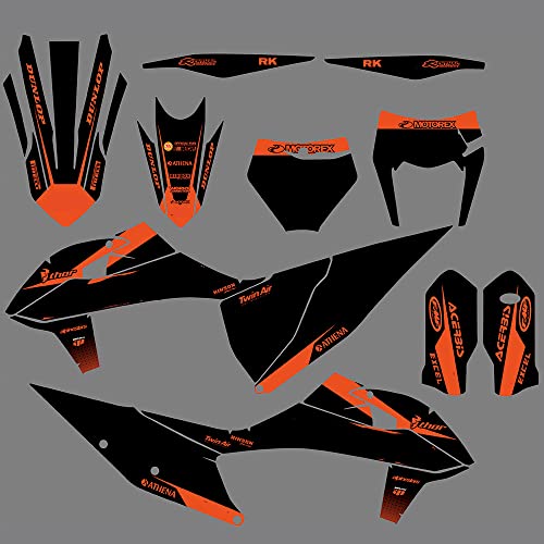 MXP Graphics Customized Motorcross Aufkleber Dirt Bike Decals Kit passend für KTM 125 200 250 300 450 EXC XC XCF XCW 2020 2021 2022 2023 & SX SXF 2019 2020 2021 (1444) 07) von mxp