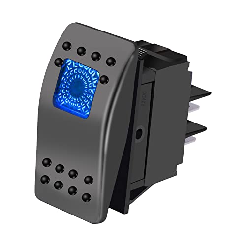 mxuteuk KFZ Auto Schalter 12V beleuchtet Kippschalter wasserdicht blaue LED Ein/Aus Wippschalter Boot Marine Druckschalter Schalter 4Polig mit Licht RK1-06-BU mxuteuk KFZ Auto Schalter 12V beleuchtet Kippschalter wasserdicht blaue LED Ein/Aus Wippschalter Boot Marine Druckschalter Schalter 4Polig mit Licht RK1-06-BU von mxuteuk