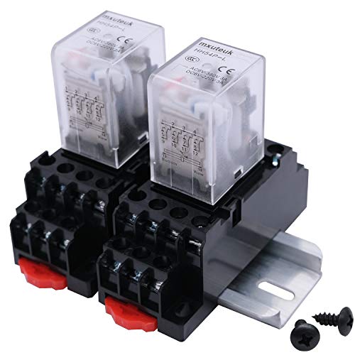 mxuteuk 2 Stück HH54P DC 12V Spulenleistung relais 14Pin 3A 4PDT LED Anzeige elektromagnetisches Leistungsrelais Wechsler mit hochwertiger Basis, mit DIN-Schiene geschlitztem Aluminium mxuteuk 2 Stück HH54P DC 12V Spulenleistung relais 14Pin 3A 4PDT LED Anzeige elektromagnetisches Leistungsrelais Wechsler mit hochwertiger Basis, mit DIN-Schiene geschlitztem Aluminium von mxuteuk