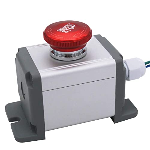 mxuteuk 22mm Edelstahl Metall verriegelung Not-Aus-Schalter 12-220V 3A 1NO 1NC Schalter Station Box mit Anschlussstecker,MXU-DT-JH von mxuteuk