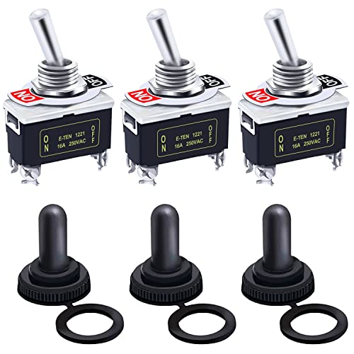 mxuteuk 3 Stück Kippschalter Schalter 20A 125V DPST 2 Position 4-poliger EIN/AUSHochleistungs-Wippschalter-Schalter mit wasserdicht MetallSchutzkappe Ten-1221-3mz-B201 mxuteuk 3 Stück Kippschalter Schalter 20A 125V DPST 2 Position 4-poliger EIN/AUSHochleistungs-Wippschalter-Schalter mit wasserdicht MetallSchutzkappe Ten-1221-3mz-B201 von mxuteuk
