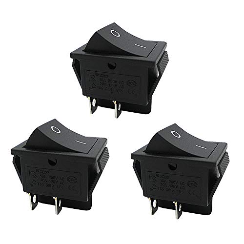 mxuteuk 3Stück Eingebettet Boot Wippschalter EIN-AUS Kippschalter 4polig DPST AC 250V 6A 125V 10A Schwarz Rechteck Wippschalter KFZ schalter für Auto KFZ Boot Haushaltsgeräte MXU2-201 von mxuteuk