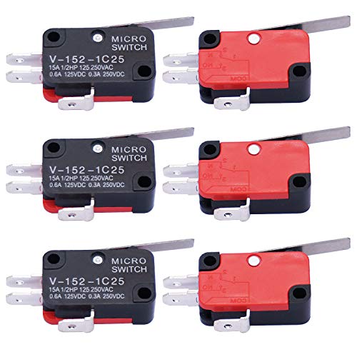 mxuteuk 6 Stück Mikro schalter Endschalter 1NO 1NC Mikroschalter Kurzer gerader Scharnierhebelarm SPDT Schnappschalter Mini-Mikro-Endschalter für Arduino V-152-1C25 mxuteuk 6 Stück Mikro schalter Endschalter 1NO 1NC Mikroschalter Kurzer gerader Scharnierhebelarm SPDT Schnappschalter Mini-Mikro-Endschalter für Arduino V-152-1C25 von mxuteuk