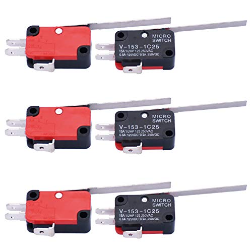 mxuteuk 6 Stück Mikro schalter Endschalter 1NO 1NC Mikroschalter Langer gerader Scharnierhebelarm SPDT Schnappschalter Mini-Mikro-Endschalter für Arduino V-153-1C25 mxuteuk 6 Stück Mikro schalter Endschalter 1NO 1NC Mikroschalter Langer gerader Scharnierhebelarm SPDT Schnappschalter Mini-Mikro-Endschalter für Arduino V-153-1C25 von mxuteuk