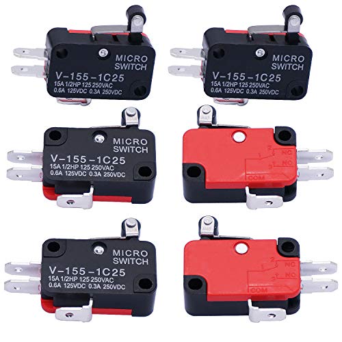 mxuteuk 6 Stück Mikro schalter Endschalter SPDT 1NO 1NC Mikroschalter Mini-Micro Endschalter Kurzer Scharnier Rollenhebel Armschalter für Arduino V-155-1C25 mxuteuk 6 Stück Mikro schalter Endschalter SPDT 1NO 1NC Mikroschalter Mini-Micro Endschalter Kurzer Scharnier Rollenhebel Armschalter für Arduino V-155-1C25 von mxuteuk