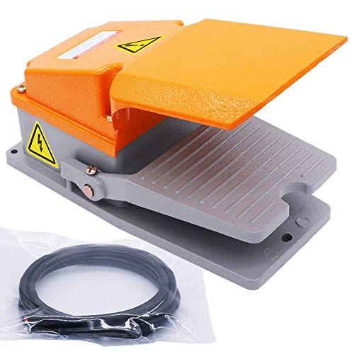 mxuteuk Elektrischer Fußpedalschalter 380V AC 15A Hochleistungs Momentaner Fußschalter SPDT NO NC Industrial Pedal Rutschfeste Aluminiumschale Fußschalter Pedalschalter LT-4 von mxuteuk