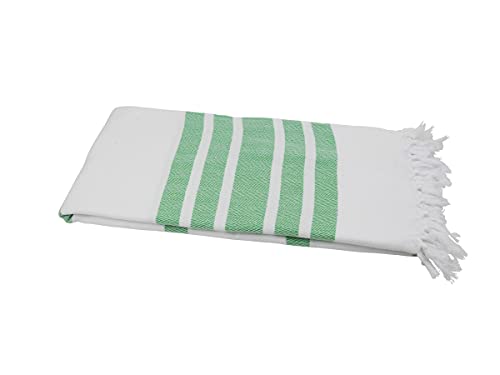 my Hamam, Saunatuch XL Hamamtuch 95x210 cm weiß gelbgrün, Fischgräten Muster, weich u. saugstark my Hamam, Saunatuch XL Hamamtuch 95x210 cm weiß gelbgrün, Fischgräten Muster, weich u. saugstark von my Hamam