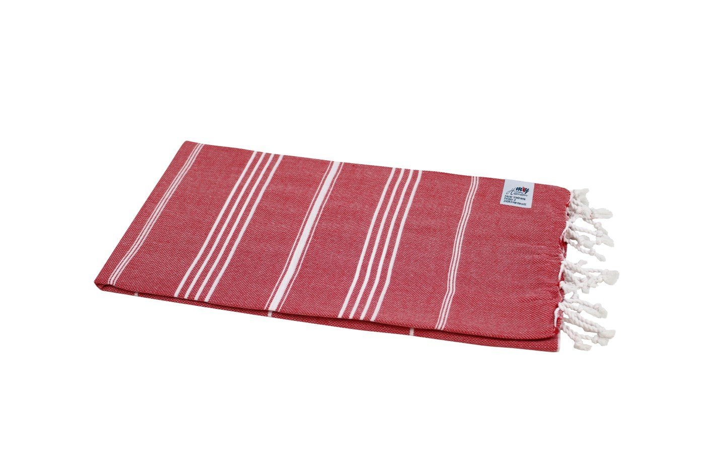 my Hamam Hamamtuch Hamamtuch Sultan rot mit weißen Streifen, Baumwolle (1-St), saugfähig und schnell trocknend, Sauna Handtuch von my Hamam