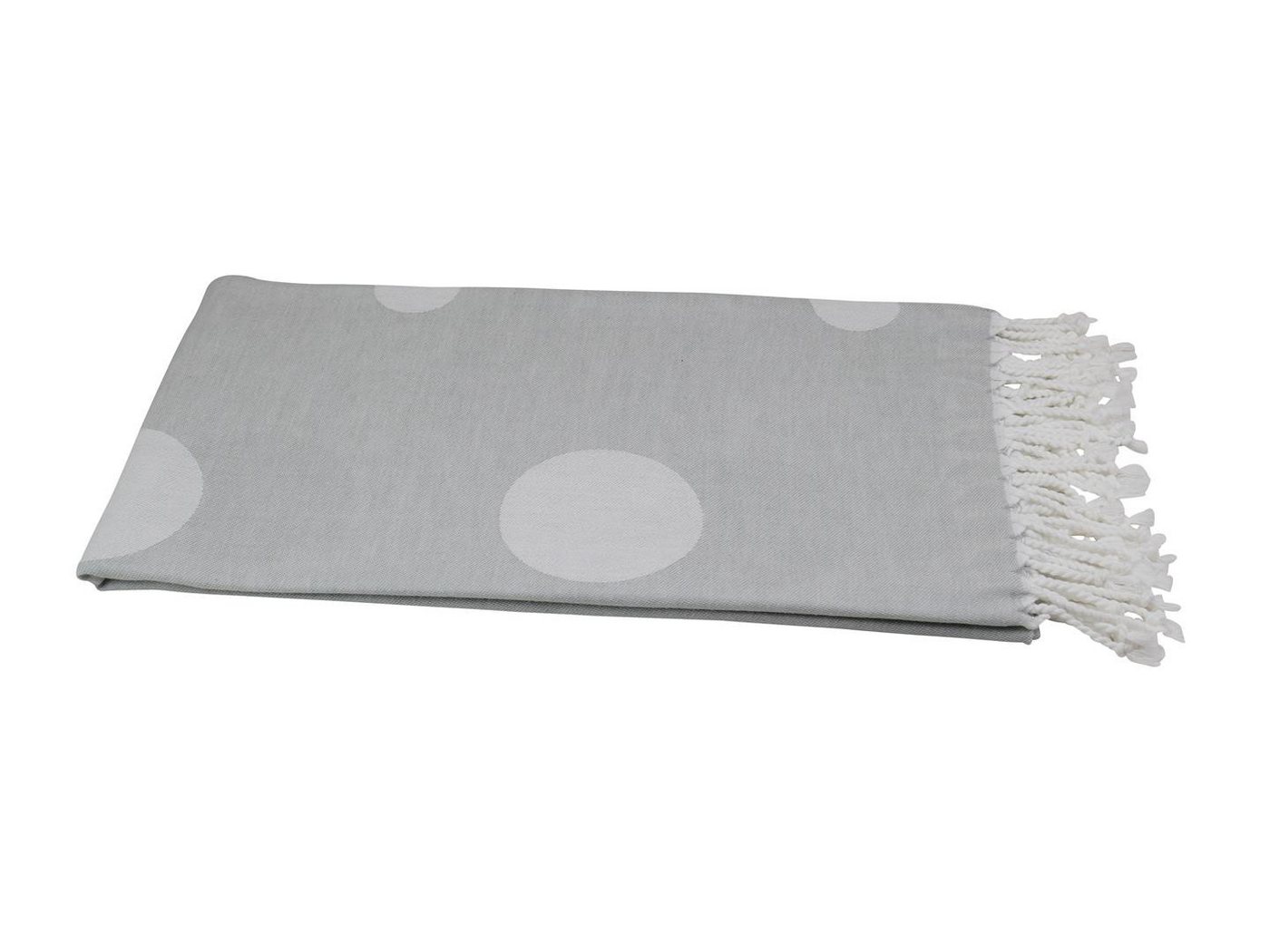my Hamam Strandtuch Hamamtuch grau weiß 100x180 cm Punkt-Muster", Baumwolle (1-St), saugstark und kompakt" von my Hamam