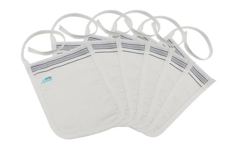 my Hamam Waschhandschuh Peeling Handschuh Kelebek dünn, schwarzer Rand, Viskose, Polyester (Spar-Set, 12-St), Peeling & Reinigung der Haut von my Hamam