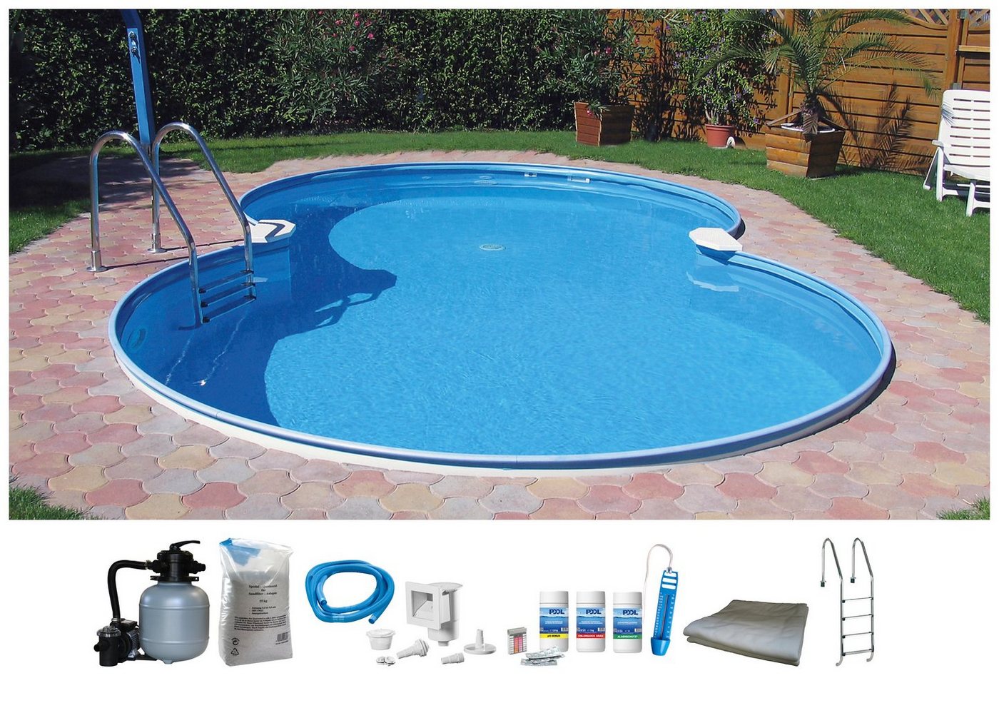 my POOL BWT Achtformpool (Set), 7-tlg., BxLxH: 320x525x150 cm von my POOL BWT