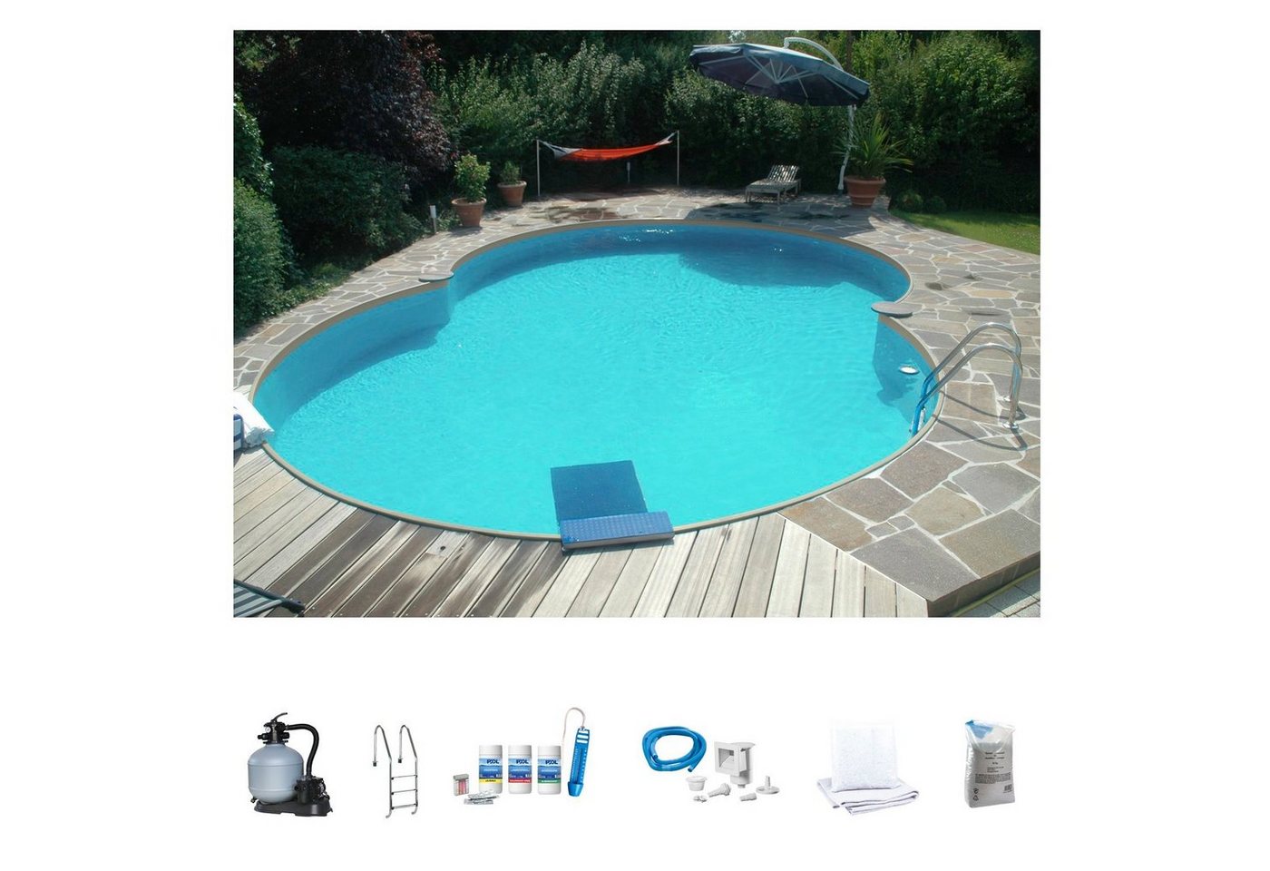 my POOL BWT Achtformpool (Set, 7-tlg), BxLxH: 460x725x150 cm von my POOL BWT