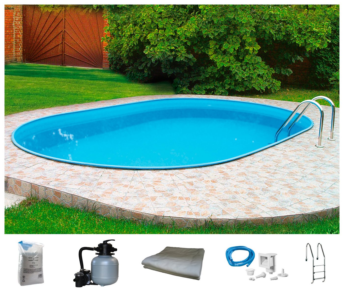 my POOL BWT Ovalpool (Set), 6-tlg., BxLxH: 300x700x135 cm von my POOL BWT