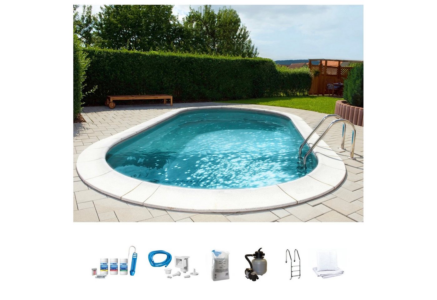 my POOL BWT Ovalpool (Set, 7-tlg), BxLxH: 360x623x120 cm von my POOL BWT