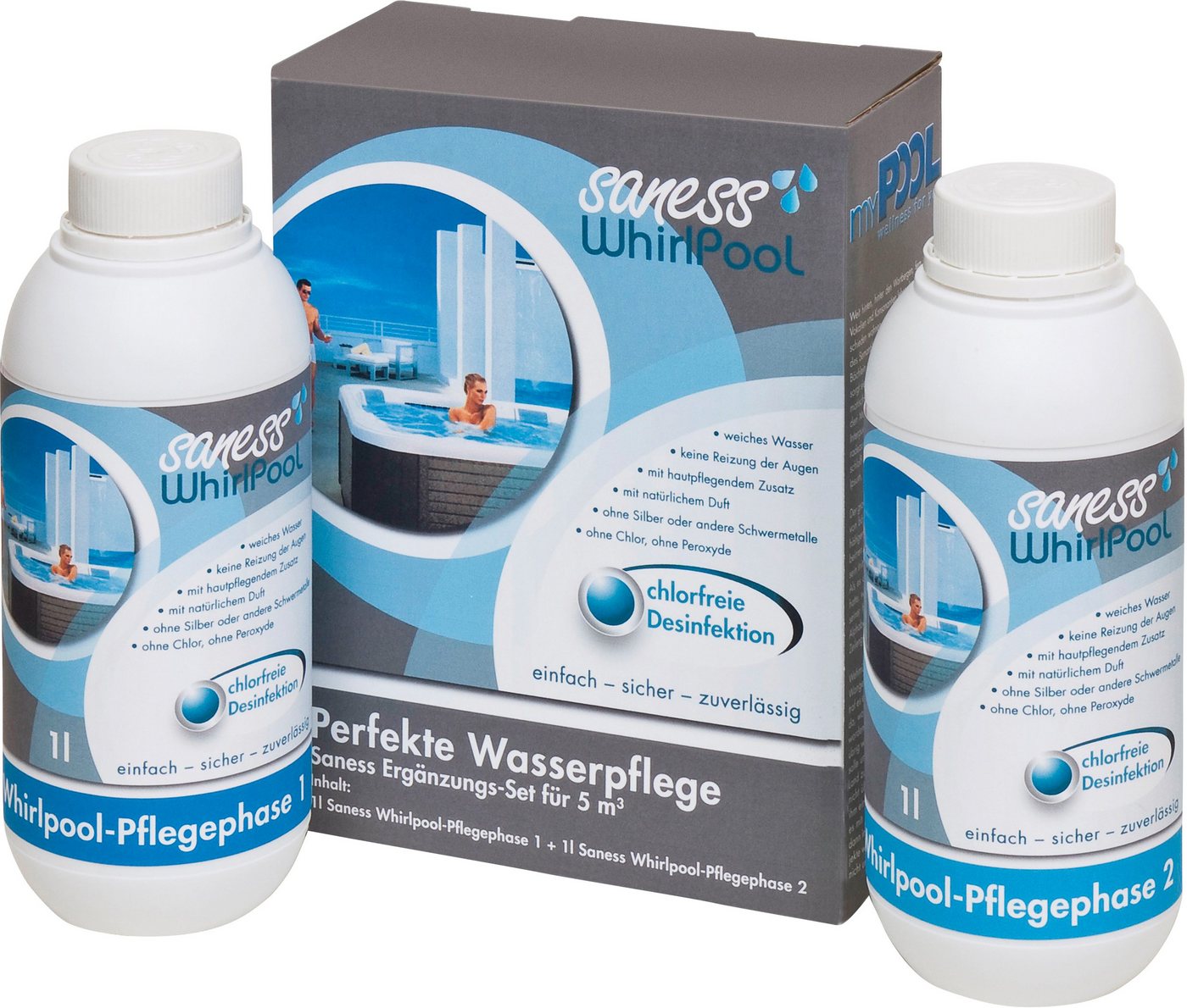 my POOL BWT Poolpflege Saness, (Set), 2x1 l, Whirlpool Ergänzungsset von my POOL BWT