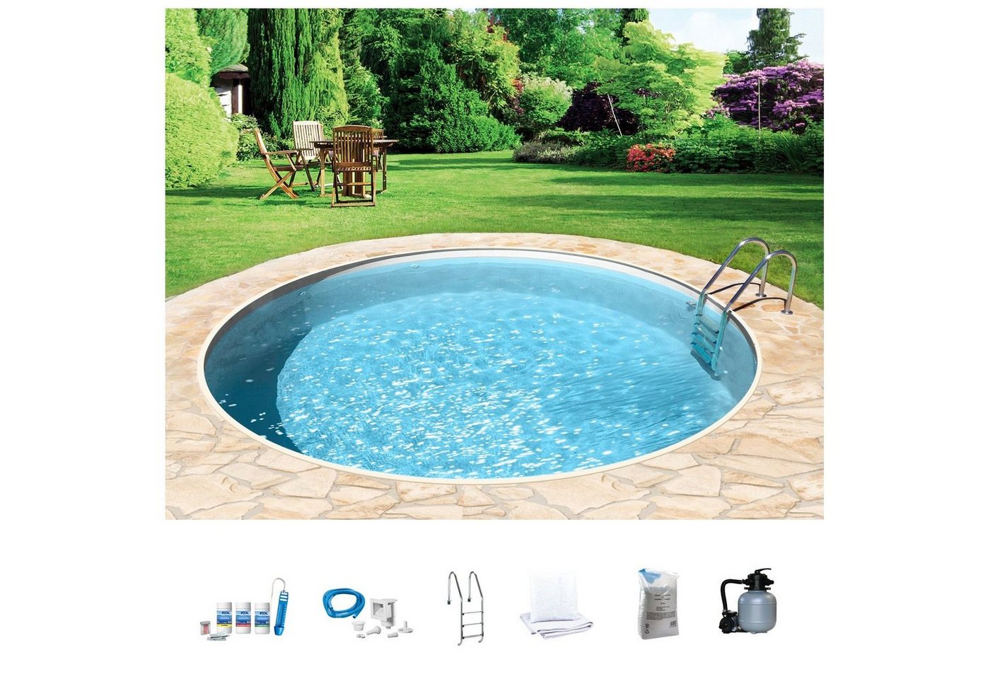 my POOL BWT Rundpool (Set, 7-tlg), ØxH: 450x120 cm von my POOL BWT