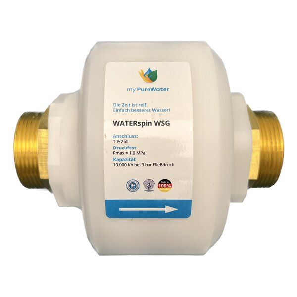 my PureWater Anti-Kalk & Keimschutz OHNE Filterwechsel in WEG's, Hotels oder Schwimmbad WATERspin WSG von my PureWater