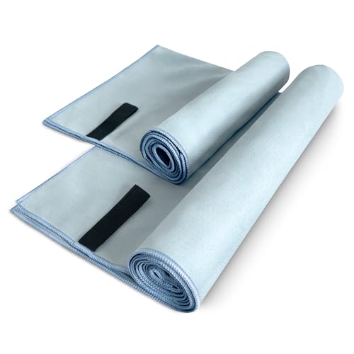 my STITCHERY Mikrofaser Handtuch, Oeko-TEX® - Schnelltrocknendes Handtuch ideal für Fitness, Sport und Reisen (70 x 140 cm, Hellblau) von my STITCHERY