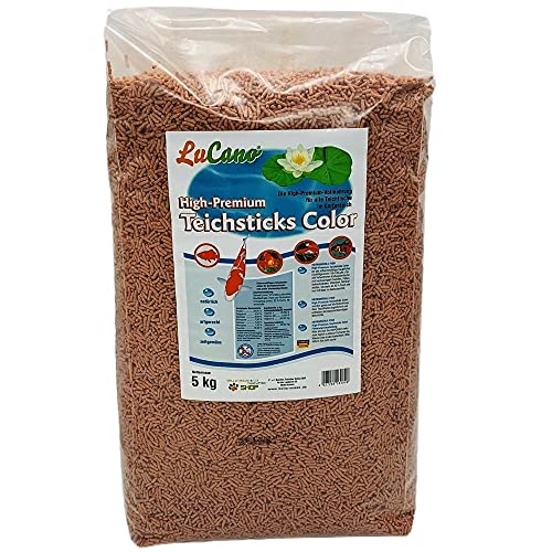 LuCano 5 kg Teichsticks Color High-Premium Fischfutter | Teich Sticks Mischung für gesunde und farbenfrohe Fische von LuCano