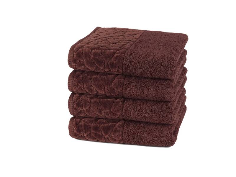 my cocooning Handtuch Set "Stones", reine Baumwolle, (Set, 4-tlg), Borte aus Velours von my cocooning