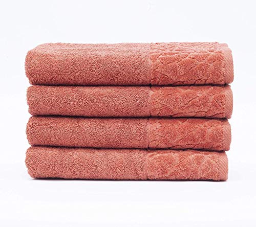 my cocooning Handtuch Set Stones 4-teilig Terracotta | kuschelweich & saugfähig | 100% Baumwolle | 4 Handtücher (50x90cm) | waschmaschinenfest von my cocooning