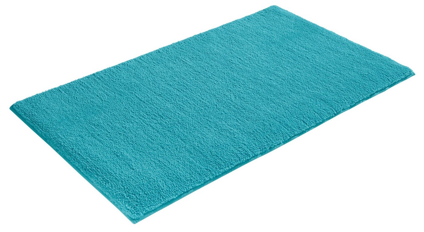 Badematte Vanessa my home, Höhe 10 mm, rutschhemmend beschichtet, schnell trocknend, strapazierfähig, fußbodenheizungsgeeignet, Polyester, rechteckig, Badteppich, weiche Haptik, unifarben von my home