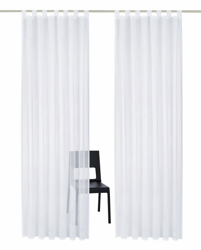 my home Gardine Belem, Schlaufen (1 St), transparent, Voile, 1 oder 2 Schals, Vorhang, Fertiggardine, Kreise von my home