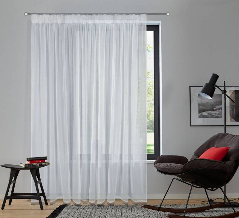 my home Gardine Dolly (1 St), Multifunktionsband, transparent, hellgrau von my home