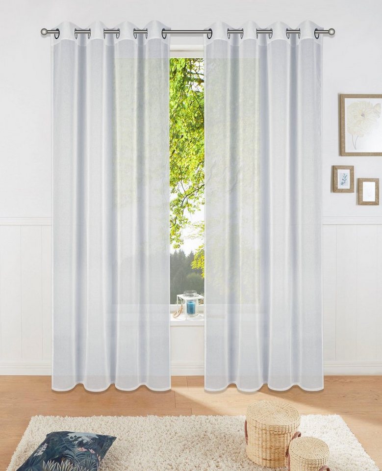 my home Gardine Dolly, Ösen (1 St), transparent, Transparent, Gewebt, Polyester von my home