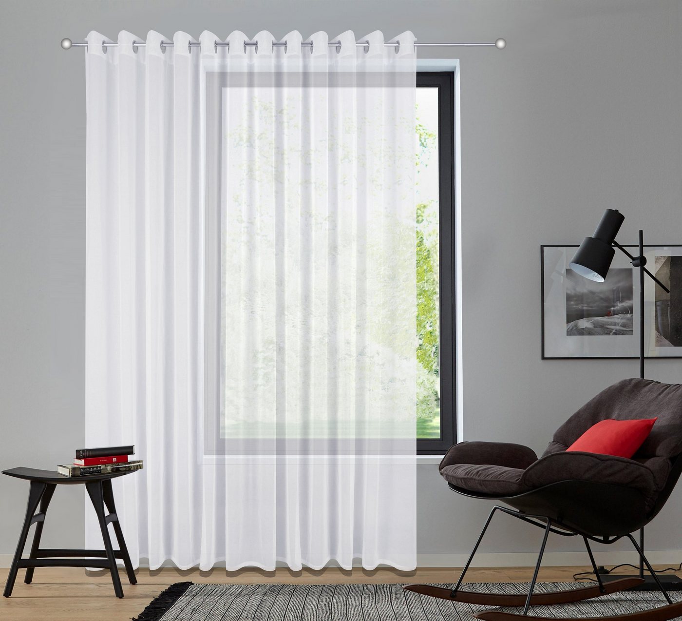 my home Gardine Dolly, Ösen (1 St), transparent, gewebt, Polyester von my home