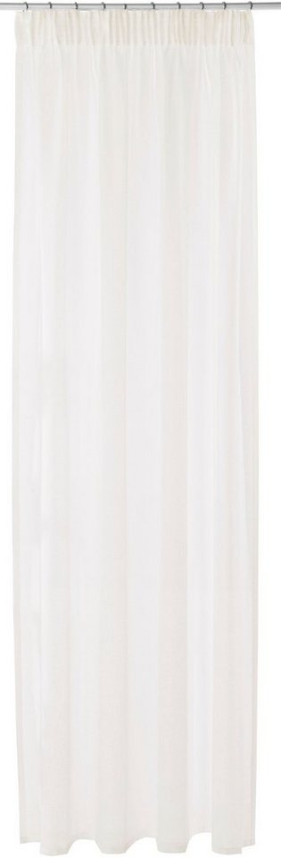 my home Gardine REGINA (2 St), Multifunktionsband, transparent, Polyester, Transparent, Leinenoptik, 2-er Set von my home