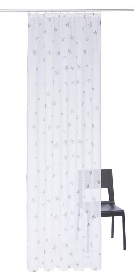 my home Gardine Stern, Kräuselband (1 St), transparent, Polyester, Voile, Polyester von my home