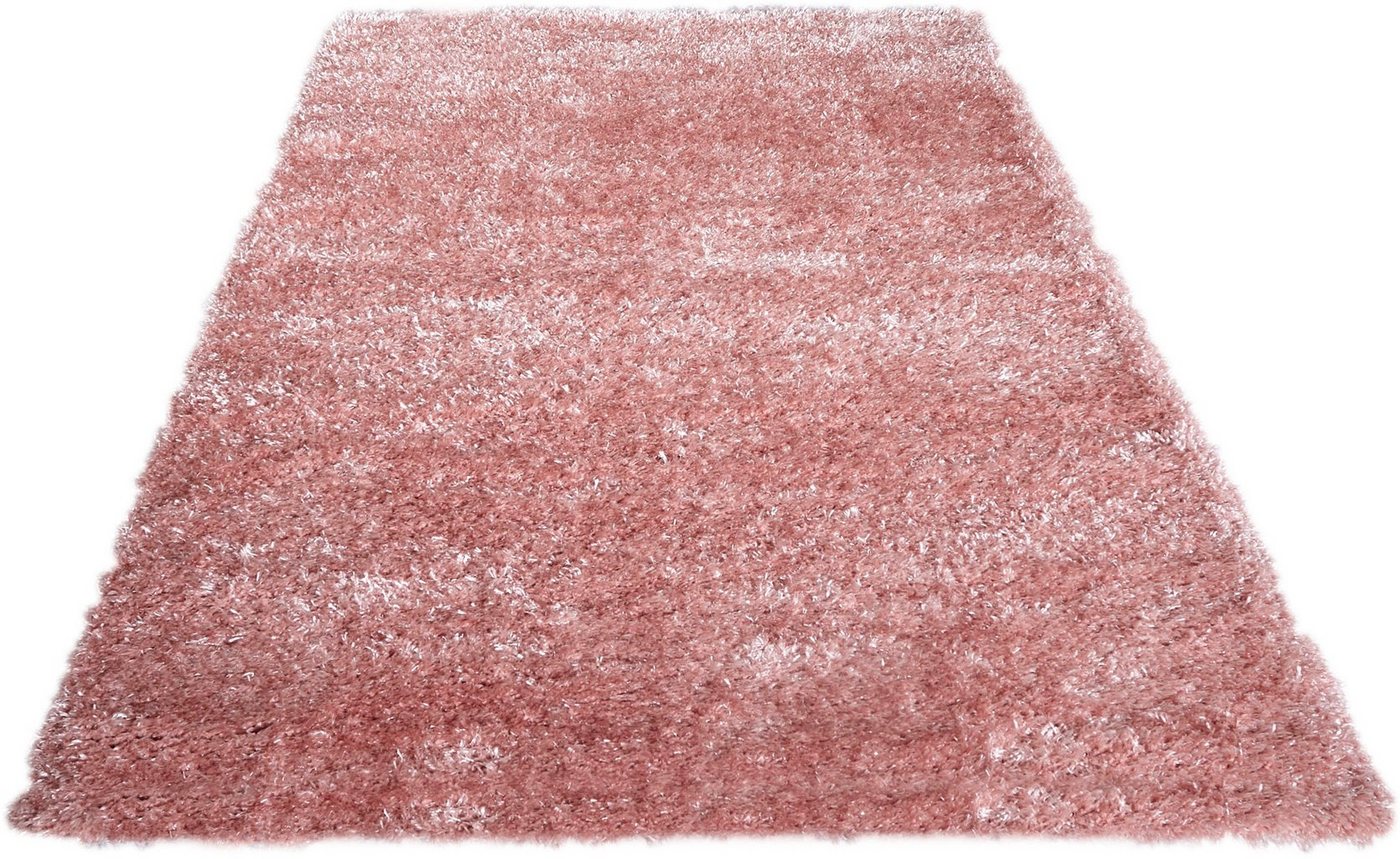 Hochflor-Teppich Senara, my home, rechteckig, Höhe: 50 mm, weich, einfarbig, idealer Teppich für Wohnzimmer, Schlafzimmer von my home
