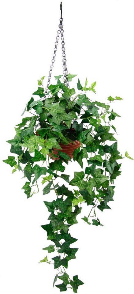 Kunstpflanze Efeu, my home, Höhe 96 cm, Im Topf, mit Hängeampel, künstlicher Efeuhänger von my home