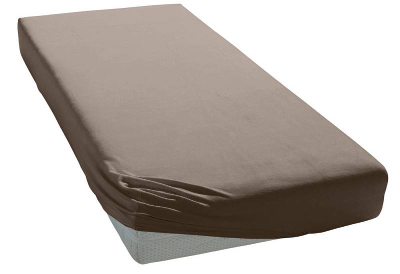 my home Spannbettlaken PAPRIKA, Microfaser-Jersey, Gummizug: rundum, (1 Stück), Bettlaken, Laken, in zwei Qualitäten: Fleece & Jersey, 100% Polyester von my home