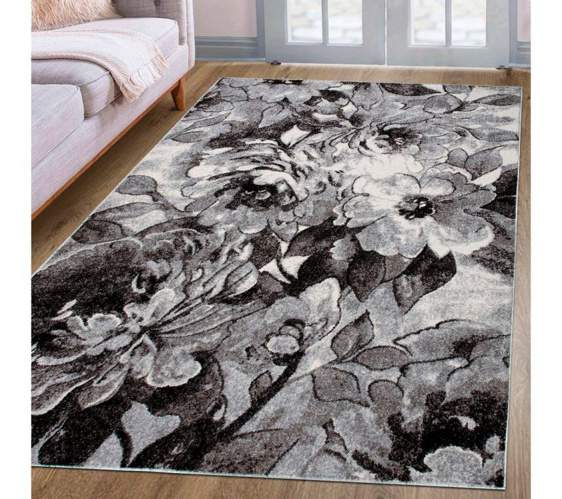 my home Teppich Almrose, rechteckig, Höhe: 9 mm, mit besonders weichem Flor, Blumen Muster, florales Design, Kurzflor my home Teppich Almrose, rechteckig, Höhe: 9 mm, mit besonders weichem Flor, Blumen Muster, florales Design, Kurzflor von my home