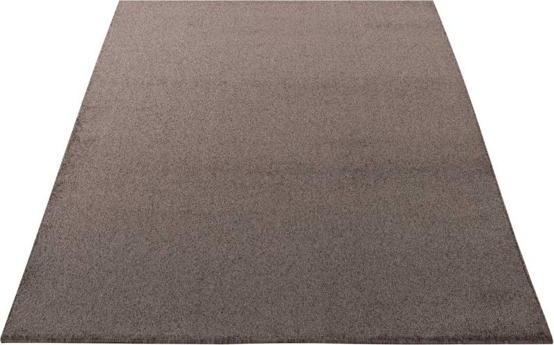 Teppich Kurzflor-Frisee MALAGA 4700 uni meliert, my home, rechteckig, Höhe: 10 mm, Wohnzimmer, Schlafzimmer, flacher robuster Teppich, Läufer und Rund von my home