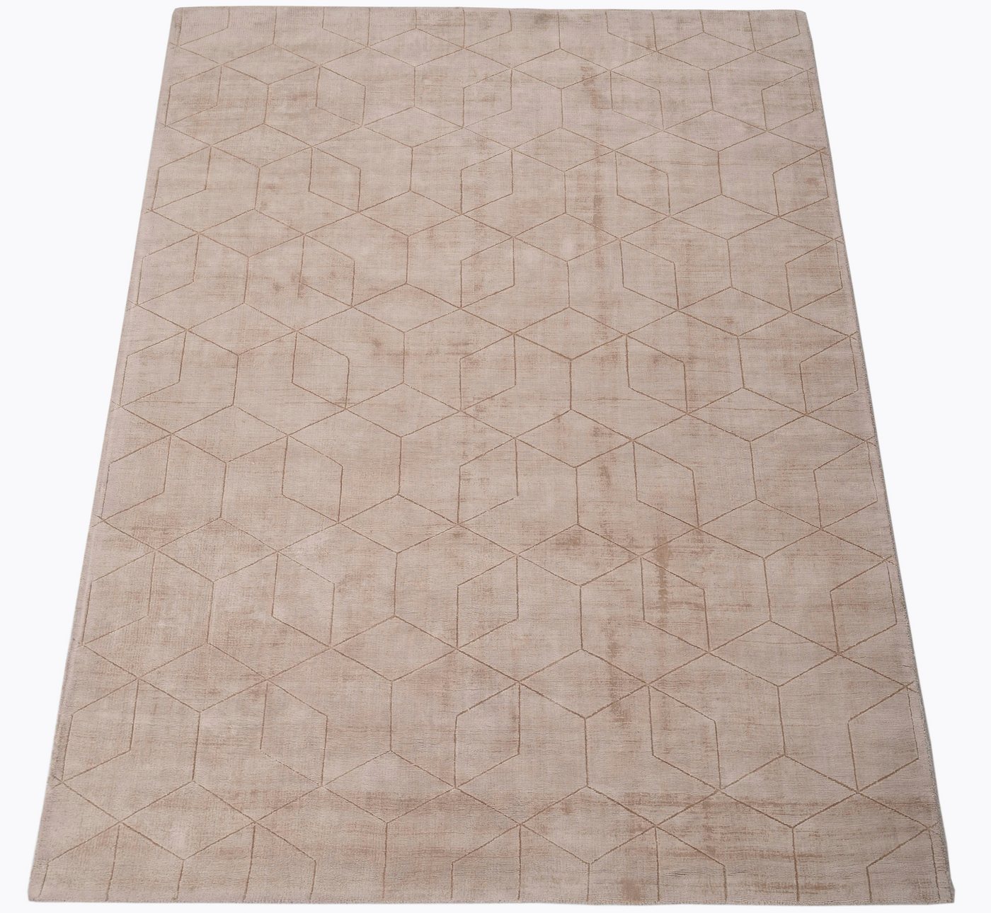 Teppich Manju, my home, rechteckig, Höhe: 10 mm, elegant glänzender Kurzflorteppich in Seiden-Optik von my home