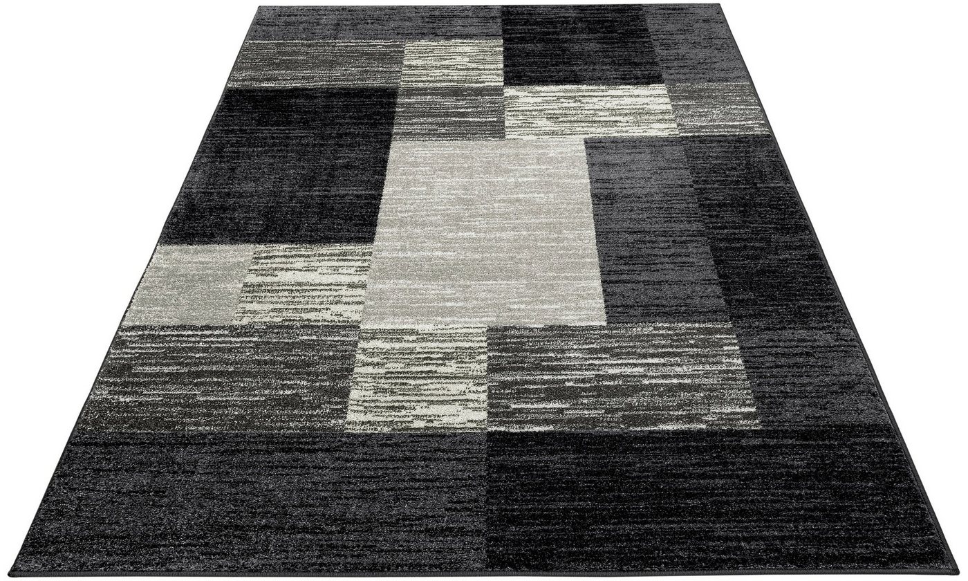 Teppich Melvin, my home, rechteckig, Höhe: 8 mm, schön weich, flacher Teppich Karo-Muster von my home