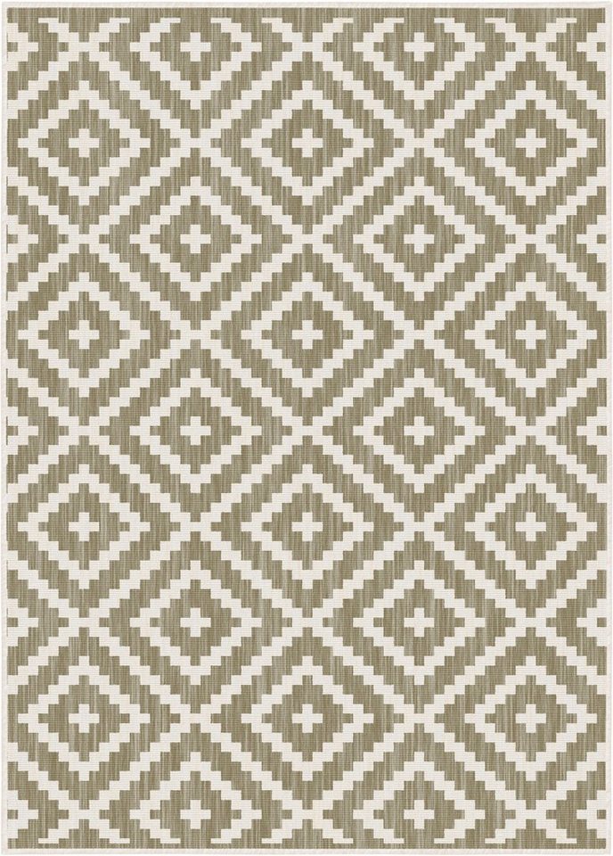 Teppich Ronda Wendeteppich, my home, rechteckig, Höhe: 5 mm, Sisal-Optik, Flachgewebe, In- und Outdoor, geometrisches Boho Design von my home