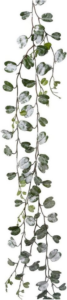 Winterliche Kunstpflanze Weihnachtsdeko, Weihnachtsgirlande Bauhiniablatt, my home, Girlande, traumhaft beschneit, Länge 190 cm von my home