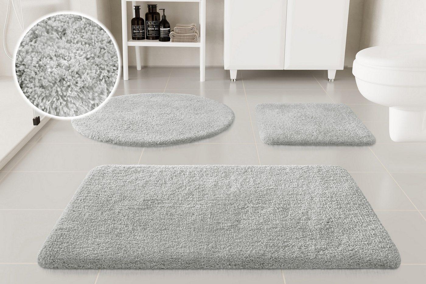 OTTO home Badematte Kaarin, Höhe 30 mm, rutschhemmend beschichtet, schnell trocknend, Polyester, rechteckig, Badteppich, getuftet, flauschig, hochflor, große Farbauswahl OTTO home Badematte Kaarin, Höhe 30 mm, rutschhemmend beschichtet, schnell trocknend, Polyester, rechteckig, Badteppich, getuftet, flauschig, hochflor, große Farbauswahl von OTTO home