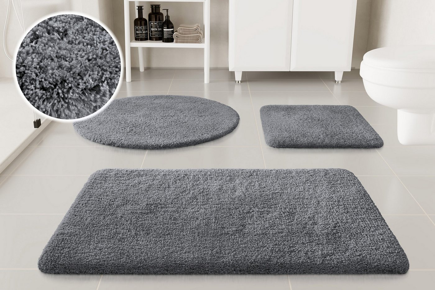 OTTO home Badematte Kaarin, Höhe 30 mm, rutschhemmend beschichtet, schnell trocknend, Polyester, rechteckig, Badteppich, getuftet, flauschig, hochflor, große Farbauswahl OTTO home Badematte Kaarin, Höhe 30 mm, rutschhemmend beschichtet, schnell trocknend, Polyester, rechteckig, Badteppich, getuftet, flauschig, hochflor, große Farbauswahl von OTTO home