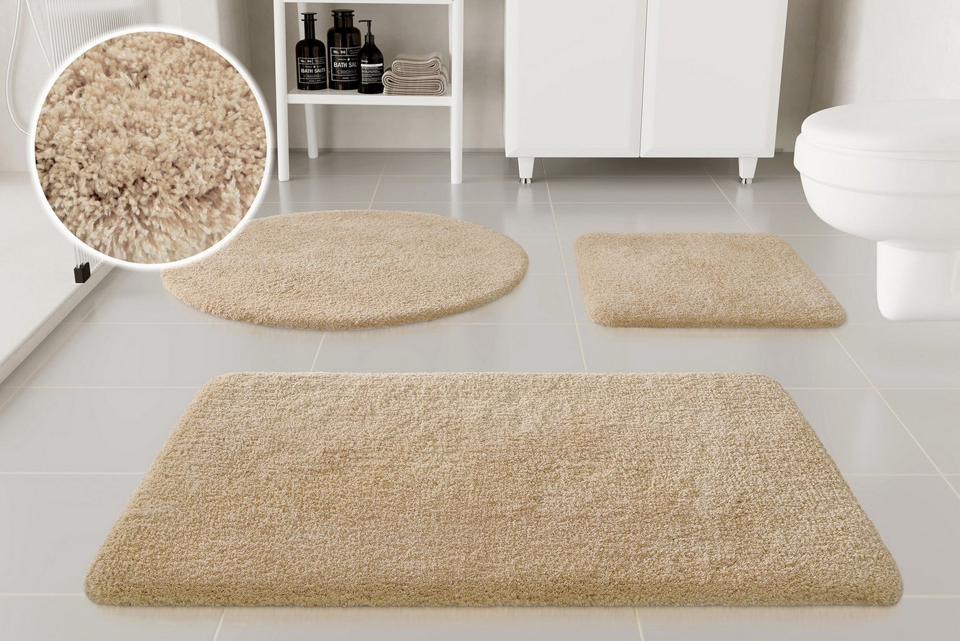 OTTO home Badematte Kaarin, Höhe 30 mm, rutschhemmend beschichtet, schnell trocknend, Polyester, rechteckig, Badteppich, getuftet, flauschig, hochflor, große Farbauswahl OTTO home Badematte Kaarin, Höhe 30 mm, rutschhemmend beschichtet, schnell trocknend, Polyester, rechteckig, Badteppich, getuftet, flauschig, hochflor, große Farbauswahl von OTTO home