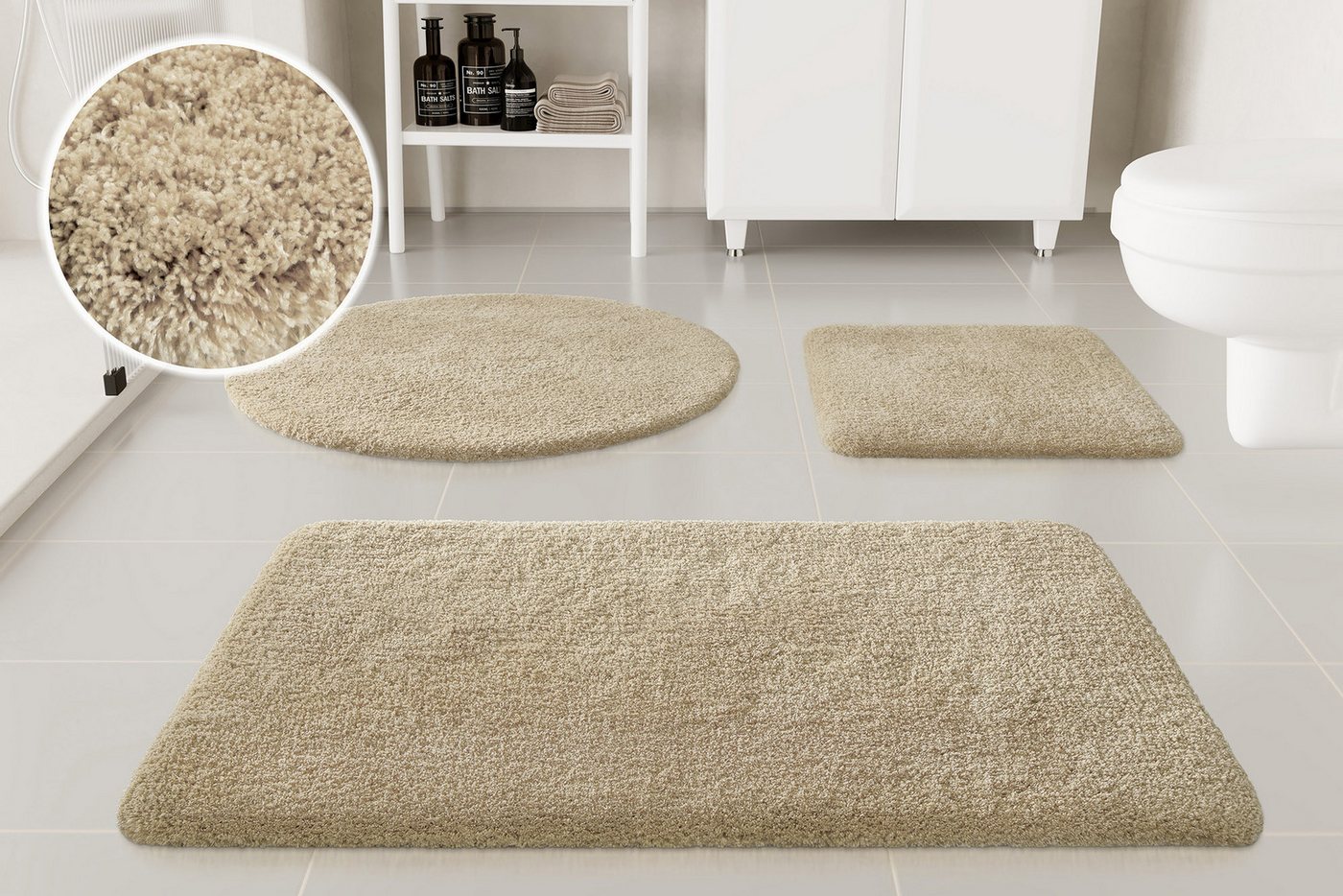 OTTO home Badematte Kaarin, Höhe 30 mm, rutschhemmend beschichtet, schnell trocknend, Polyester, rechteckig, Badteppich, getuftet, flauschig, hochflor, große Farbauswahl OTTO home Badematte Kaarin, Höhe 30 mm, rutschhemmend beschichtet, schnell trocknend, Polyester, rechteckig, Badteppich, getuftet, flauschig, hochflor, große Farbauswahl von OTTO home