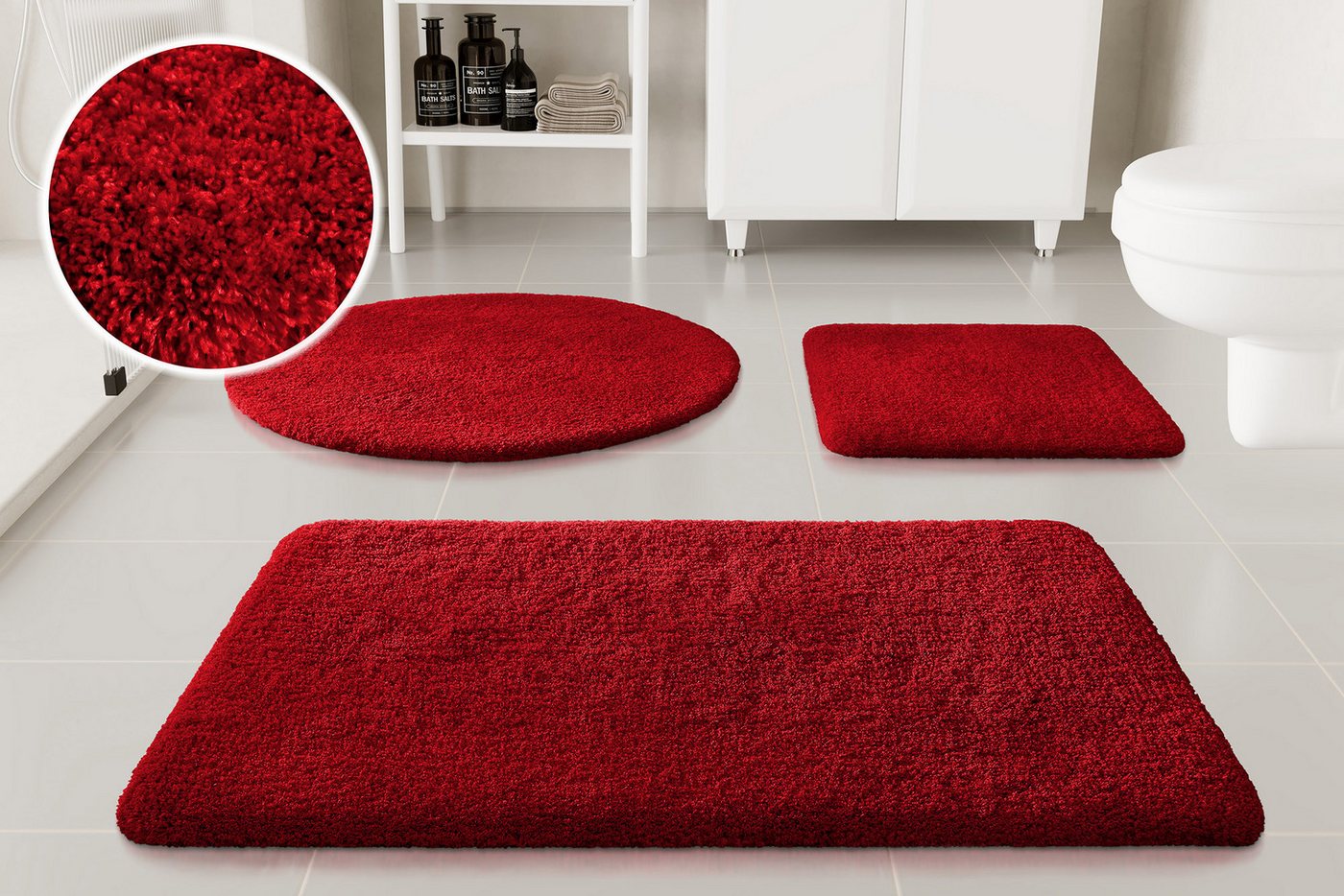 OTTO home Badematte Kaarin, Höhe 30 mm, rutschhemmend beschichtet, schnell trocknend, Polyester, rund, Badteppich, getuftet, flauschig, hochflor, große Farbauswahl OTTO home Badematte Kaarin, Höhe 30 mm, rutschhemmend beschichtet, schnell trocknend, Polyester, rund, Badteppich, getuftet, flauschig, hochflor, große Farbauswahl von OTTO home